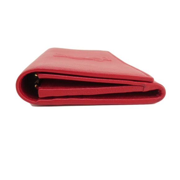 YVES SAINT LAURENT Red Leather Wallet - Picture 3 of 11